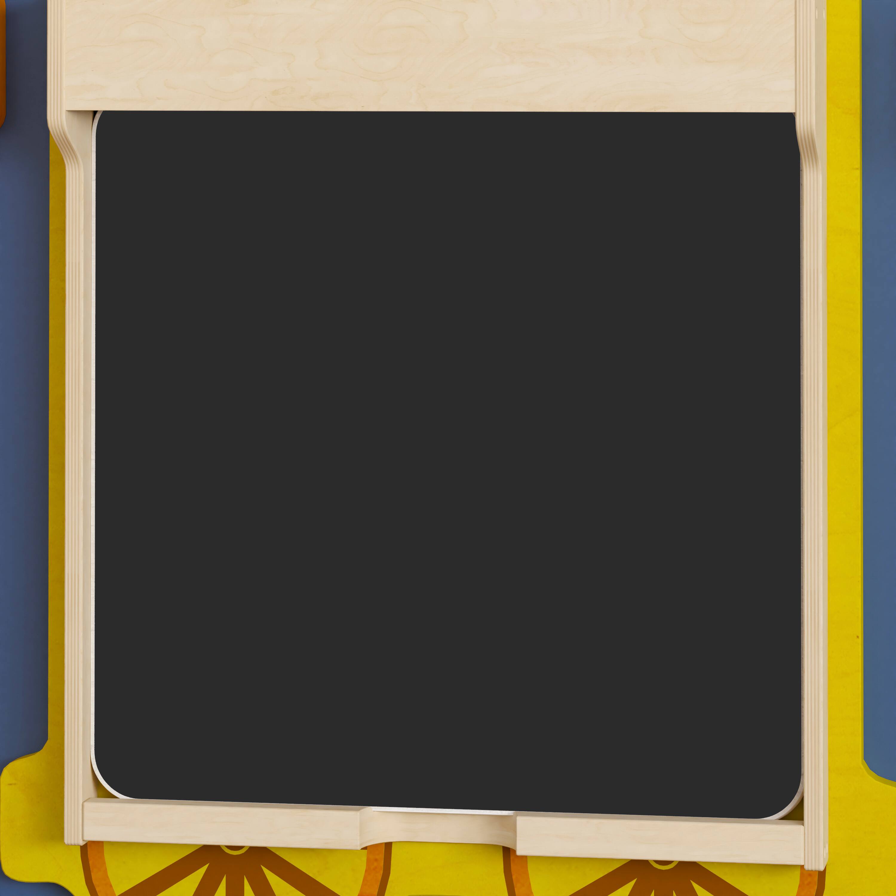 Alt View 1. Flash Furniture - Bright Beginnings Commercial Grade STEAM Wall Accessory Board, Magnetic Chalkboard - Black.