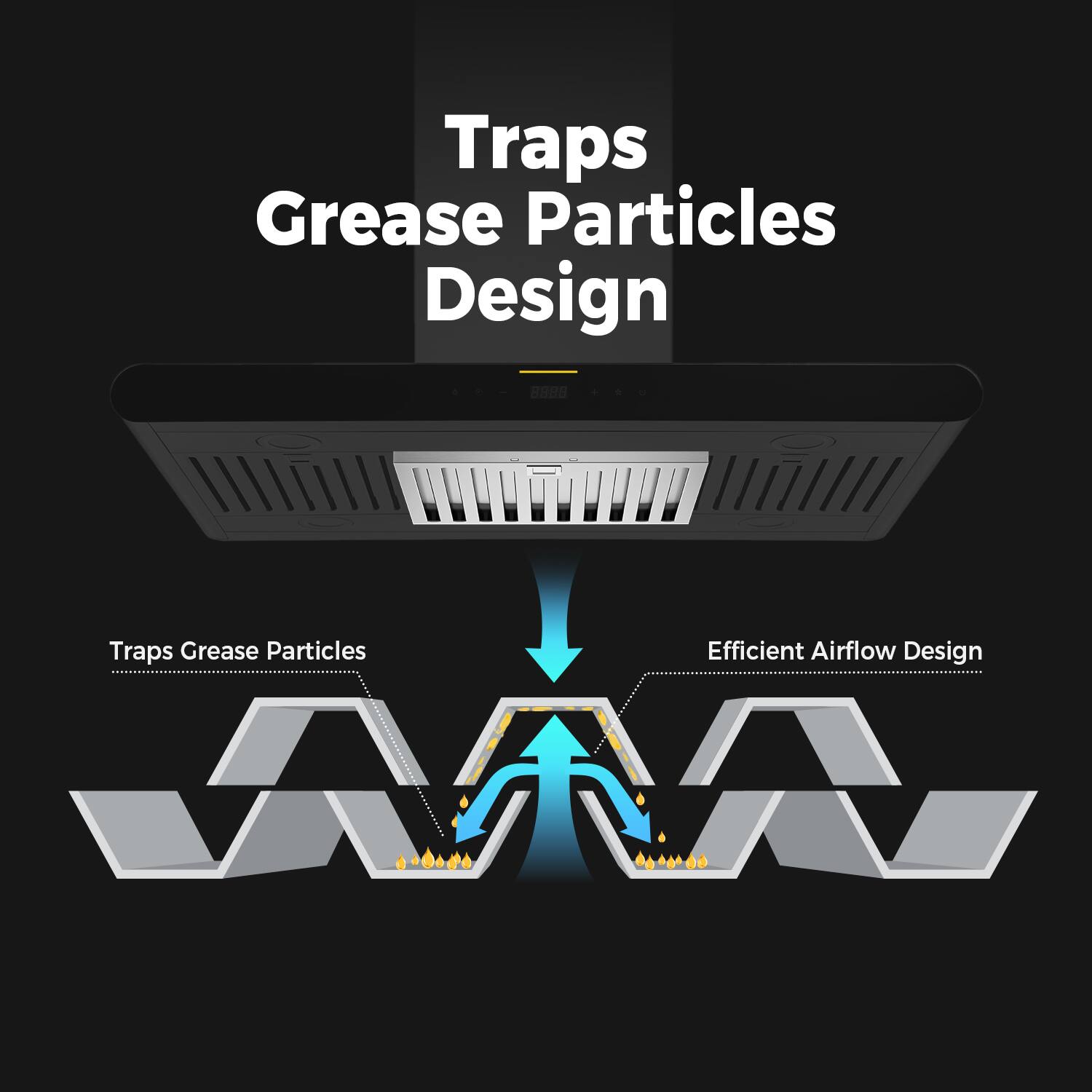 Traps Grease Particles Design: Efficient Airflow Design