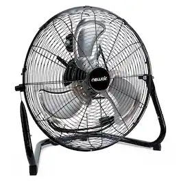 NewAir - 18" High Velocity Portable Floor Fan with 3 Fan Speeds and Long-Lasting Ball Bearing Motor - Black