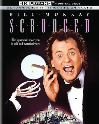 Front. Scrooged - 4K Blu-Ray.