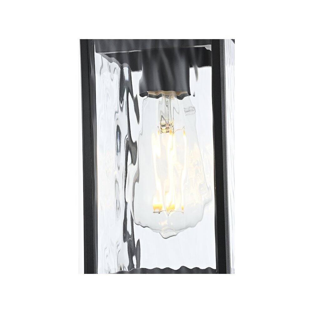 Alt View 2. Elegant Lighting - Mascher 7 inch Outdoor Pendant in Black - Black.