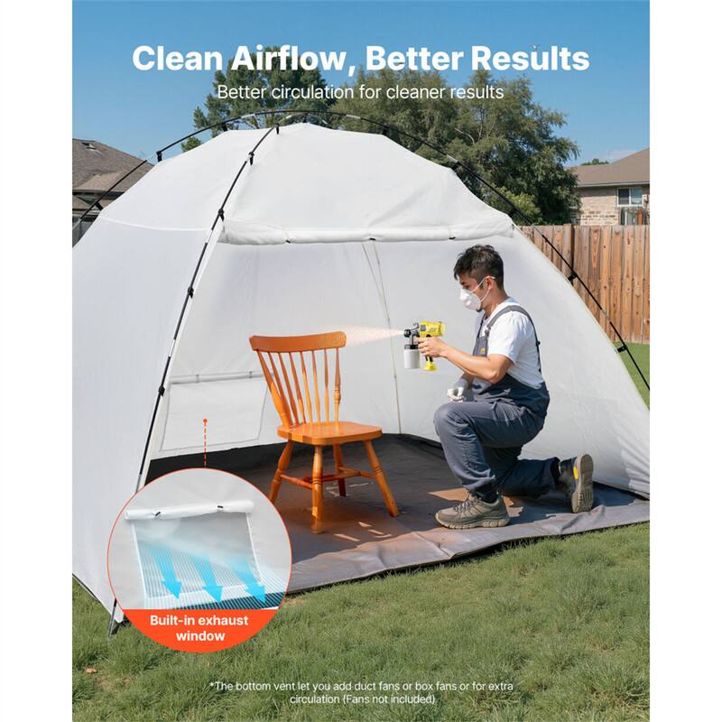 Clean Airflow, Better Results  
Better circulation for cleaner results  

Built-in exhaust window  

*The bottom vent lets you add duct fans or box fans for extra circulation (Fans not included)