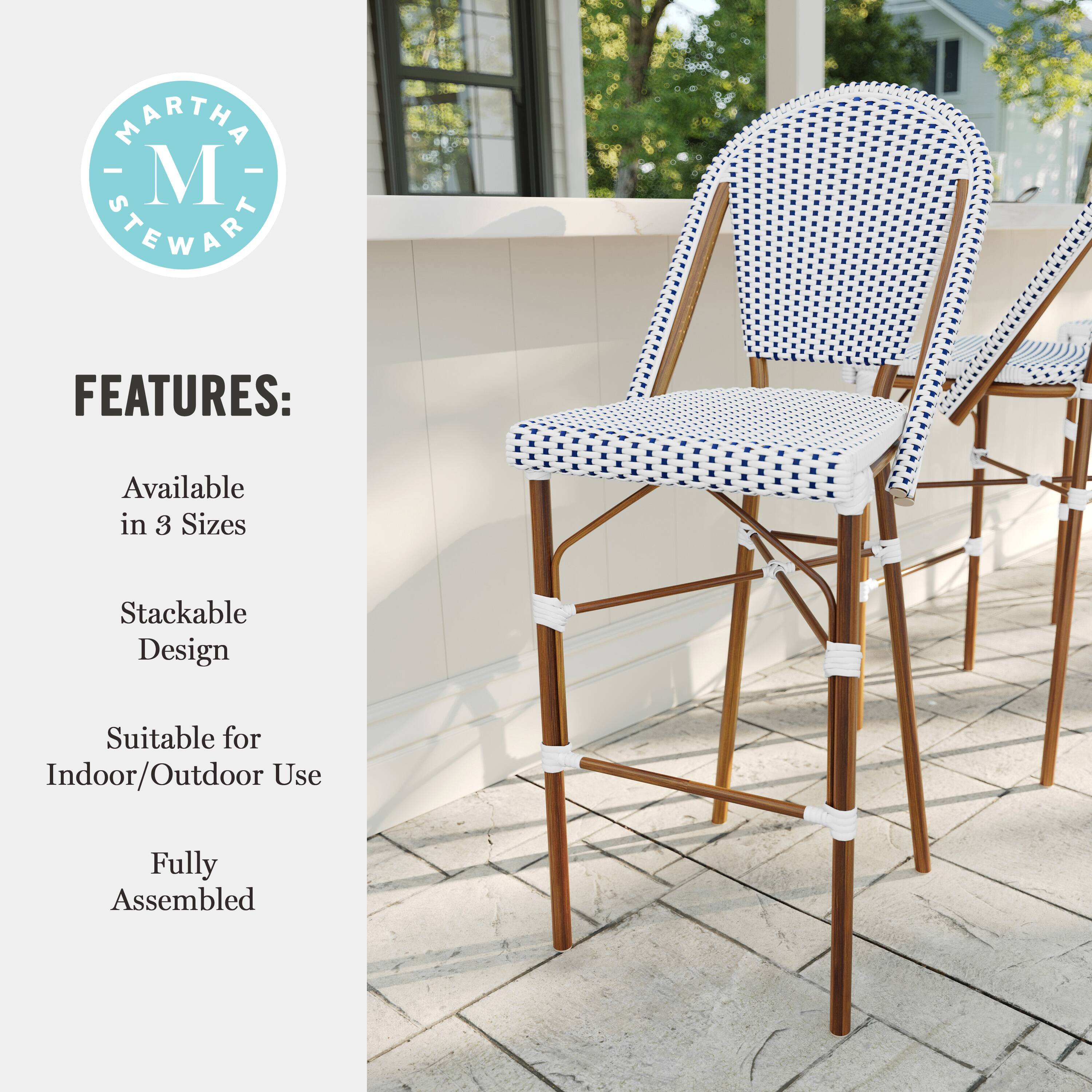 MARTHA STEWART FEATURES: Available in 3 Sizes Stackable Design Suitable for Indoor/Outdoor Use Fully Assembled