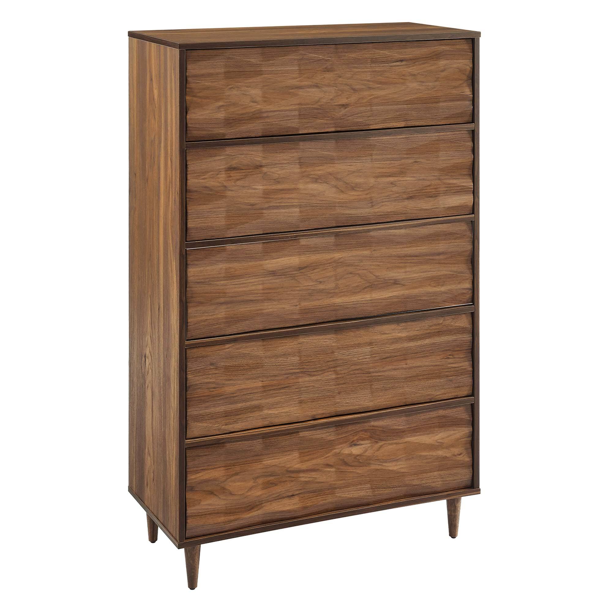 Angle. Modway - Vespera 5-Drawer Chest by Modway - Walnut.