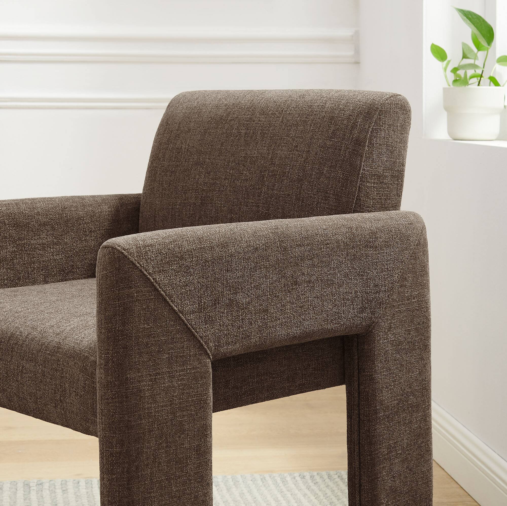Alt View 1. Modway - Daven Upholstered Dining Chair by Modway - Mocha.