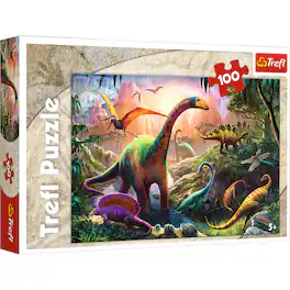 Trefl - Red 100 Piece Kids Puzzle - Dinosaurs' Land