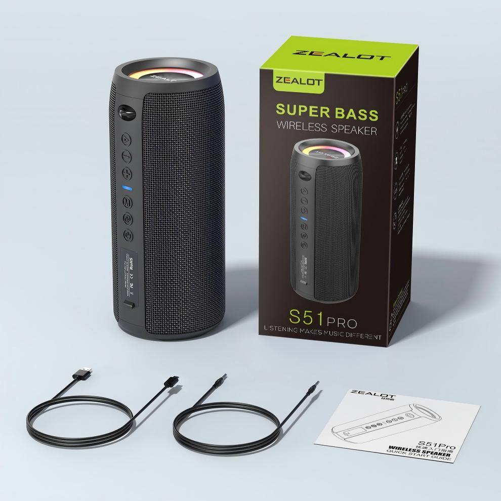 ZEALOT SUPER BASS WIRELESS SPEAKER S51 PRO  
LISTENING MAKES MUSIC DIFFERENT  
ZEALOT C 16656 WIRELESS SPEAKER