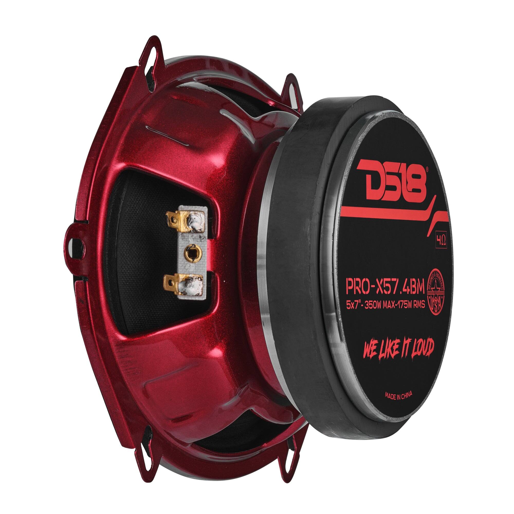 D518 40  
PRO-X57.4BM 5x7"-350W MAX-175W RMS UST  
WE LIKE IT LOUD  
MADE IN CHINA