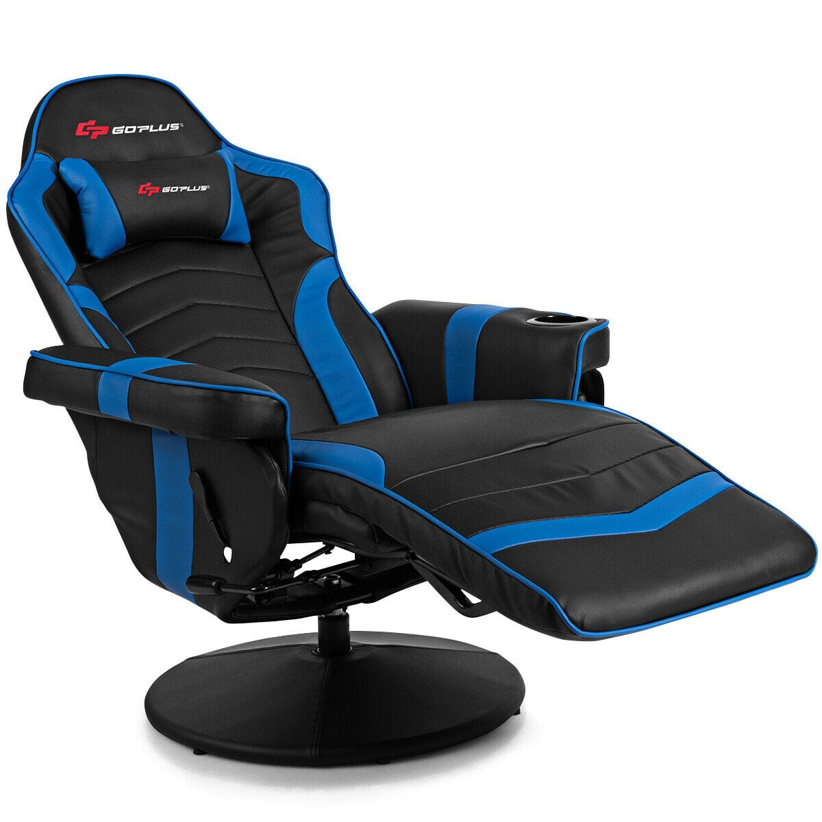 WELLFOR - Ergonomic High Back Massage Gaming Chair with Pillow - Blue price history on PriceWatchPro
