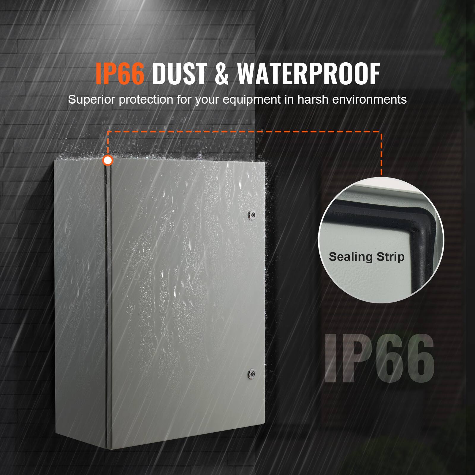 IP66 DUST & WATERPROOF  
Superior protection for your equipment in harsh environments  
Sealing Strip
