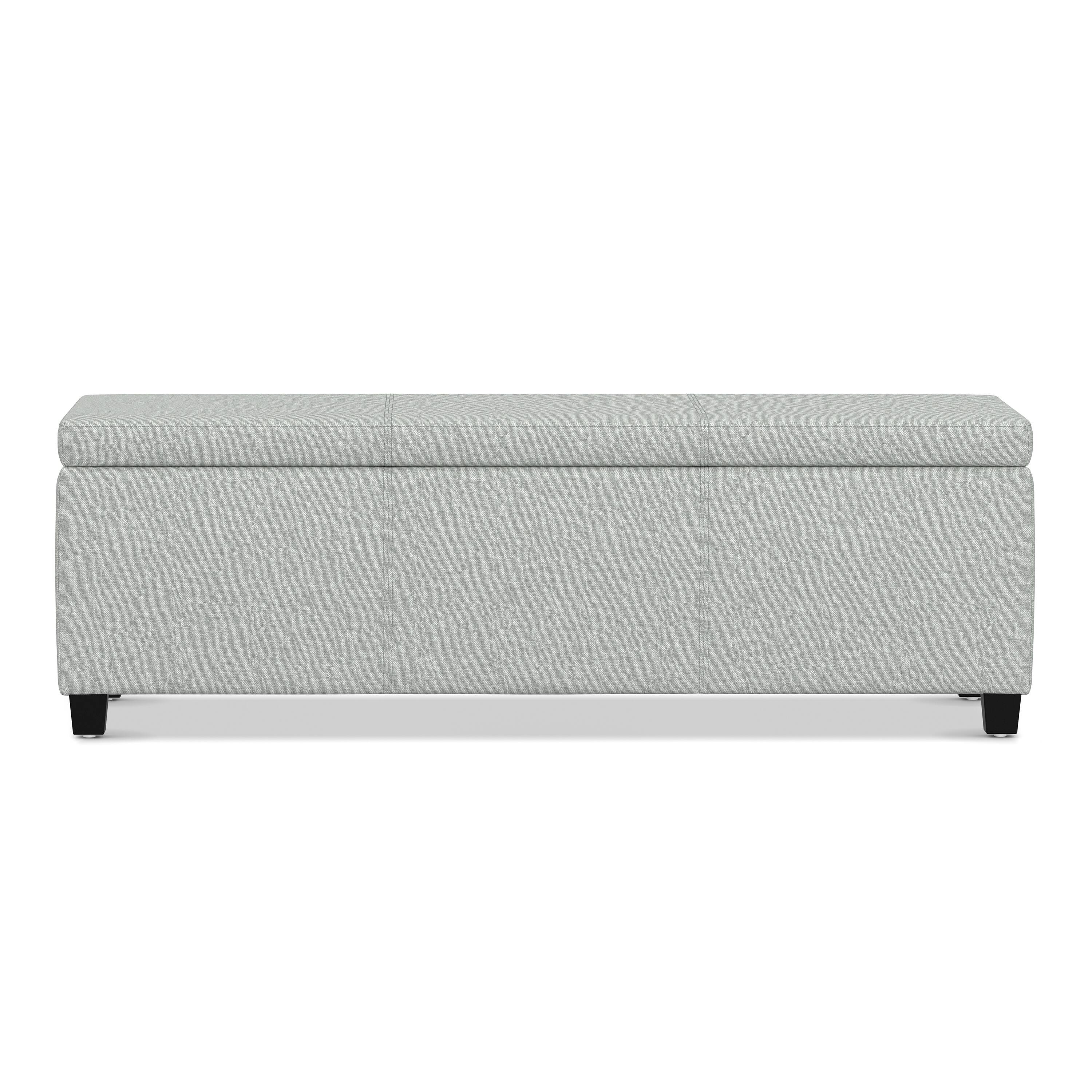 Left. Simpli Home - Avalon Storage Ottoman Bench - Light Stone Grey.