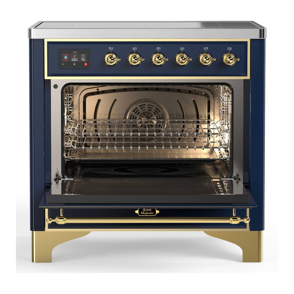 ILVE Majestic III Series 36 in. Induction Range with 6 Induction ...