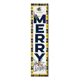 Jardine - Augustana Vikings 12'' x 48'' Outdoor Merry Christmas Leaner - White