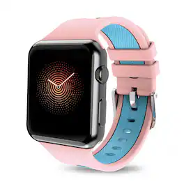 Mybat Pro - Silicone Antimicrobial Watchband for Apple Watch 42mm / 44mm - Teal - Pink
