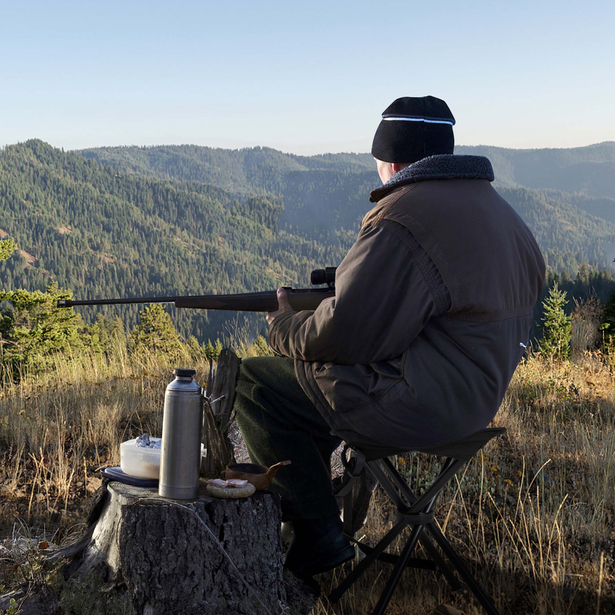 Alt View 2. Costway - Costway 2 Pack Folding Hunting Stool Lightweight Foldable Outdoor Stool Seat - Camouflage.