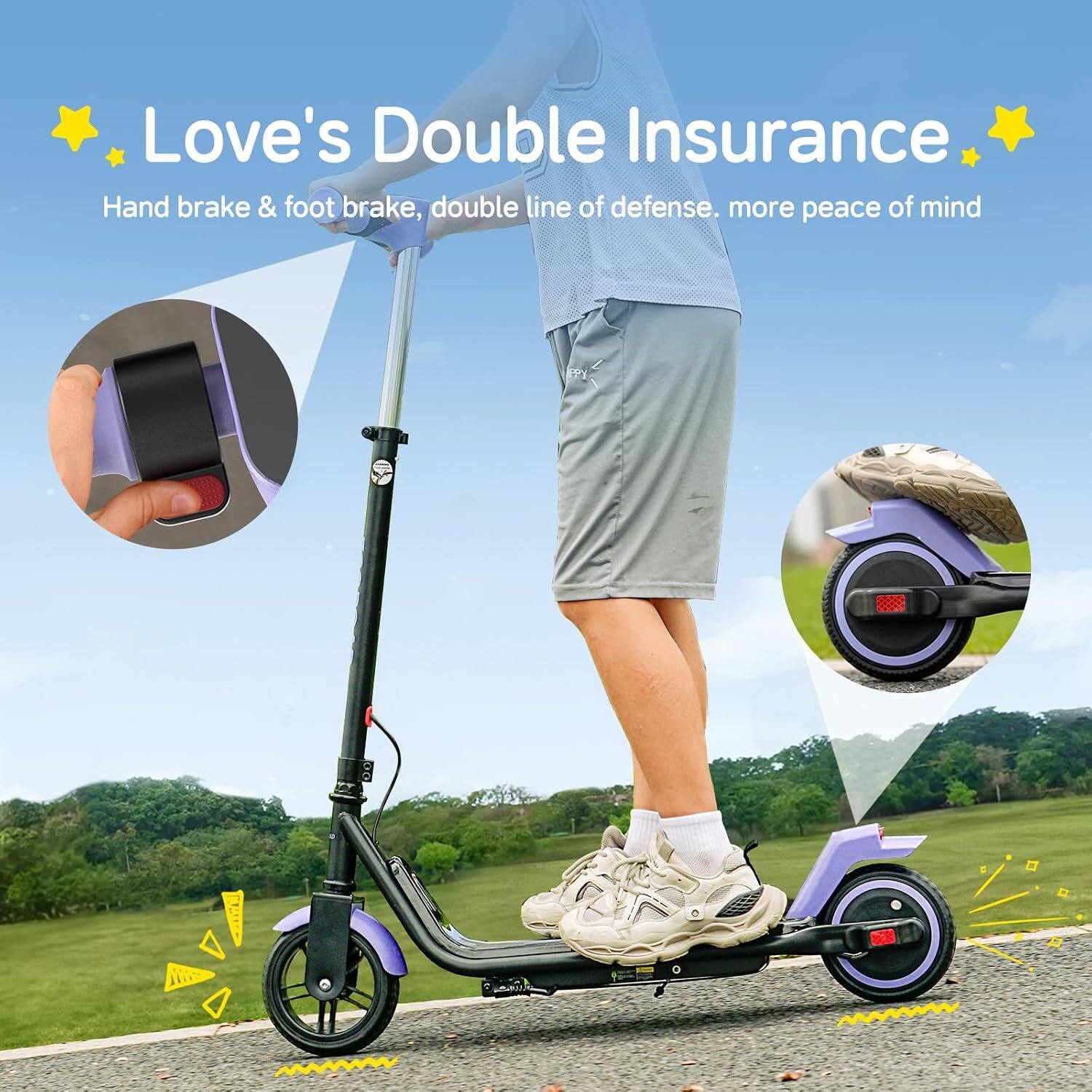 Love's Double Insurance  
Hand brake & foot brake, double line of defense. more peace of mind