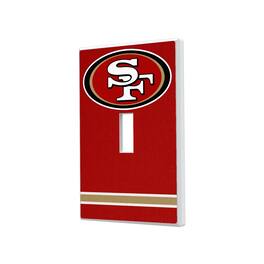 Keyscaper - San Francisco 49ers Stripe Single Toggle Light Switch Plate - Multicolor