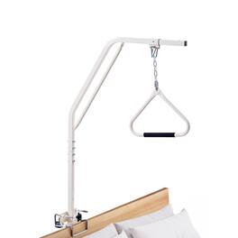 VEVOR - Trapeze Bar for Bed Mobility, Medical Bed Trapeze with Clamps & Metal Chain, 250LBS Weight Capacity Bed Pull Up Assist - White