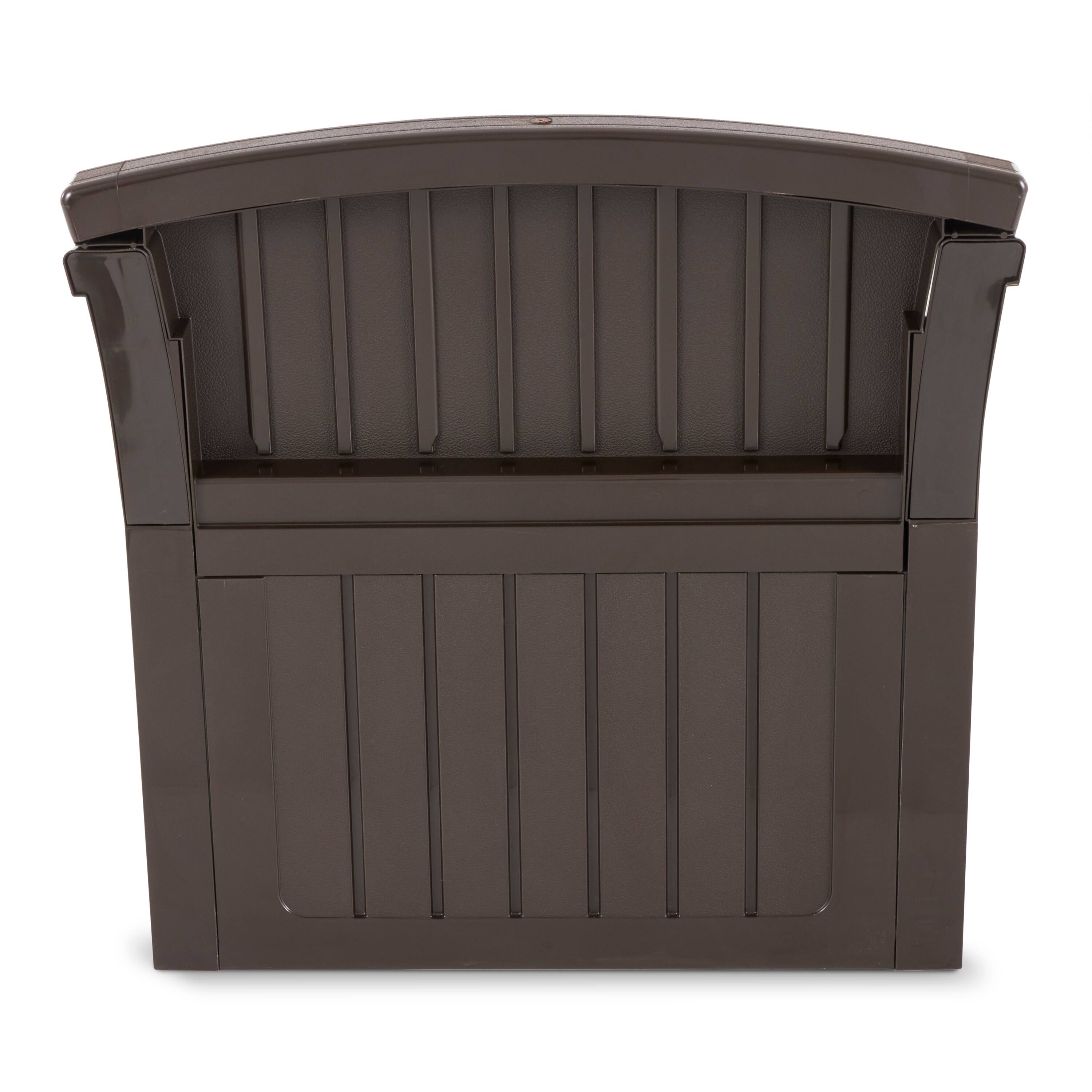 Alt View 3. Suncast - Suncast 31 Gallon Patio Seat Outdoor Storage and Bench Chair, Java (2 Pack) - Java.