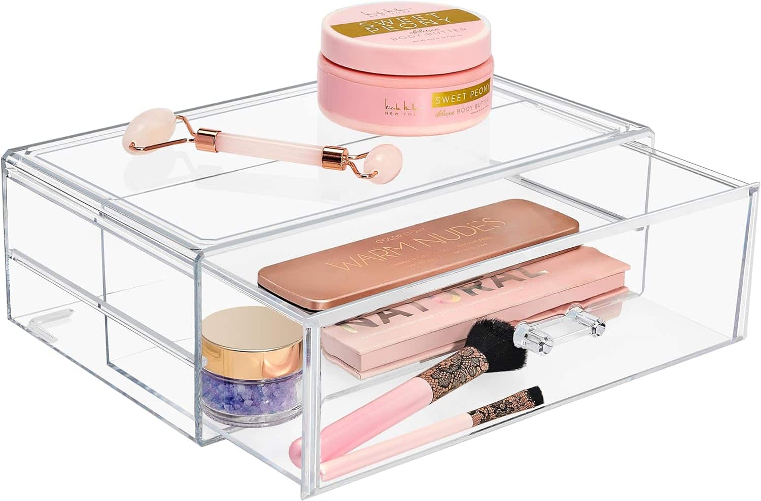Sorbus - Large Makeup Storage Organizer Drawer - Perfect for Organizing Makeup Palettes, Hair Accessories, Cosmetics - Clear