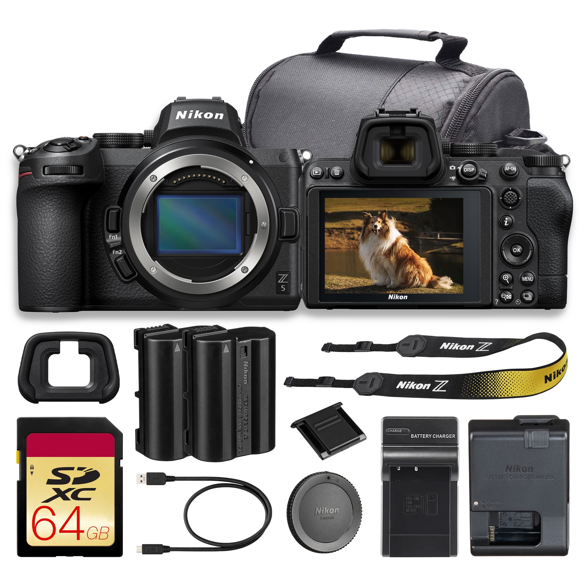 Nikon - Z5 Mirrorless Camera, 24.3MP FX-Format CMOS Sensor (5pc Bundle) price history on PriceWatchPro