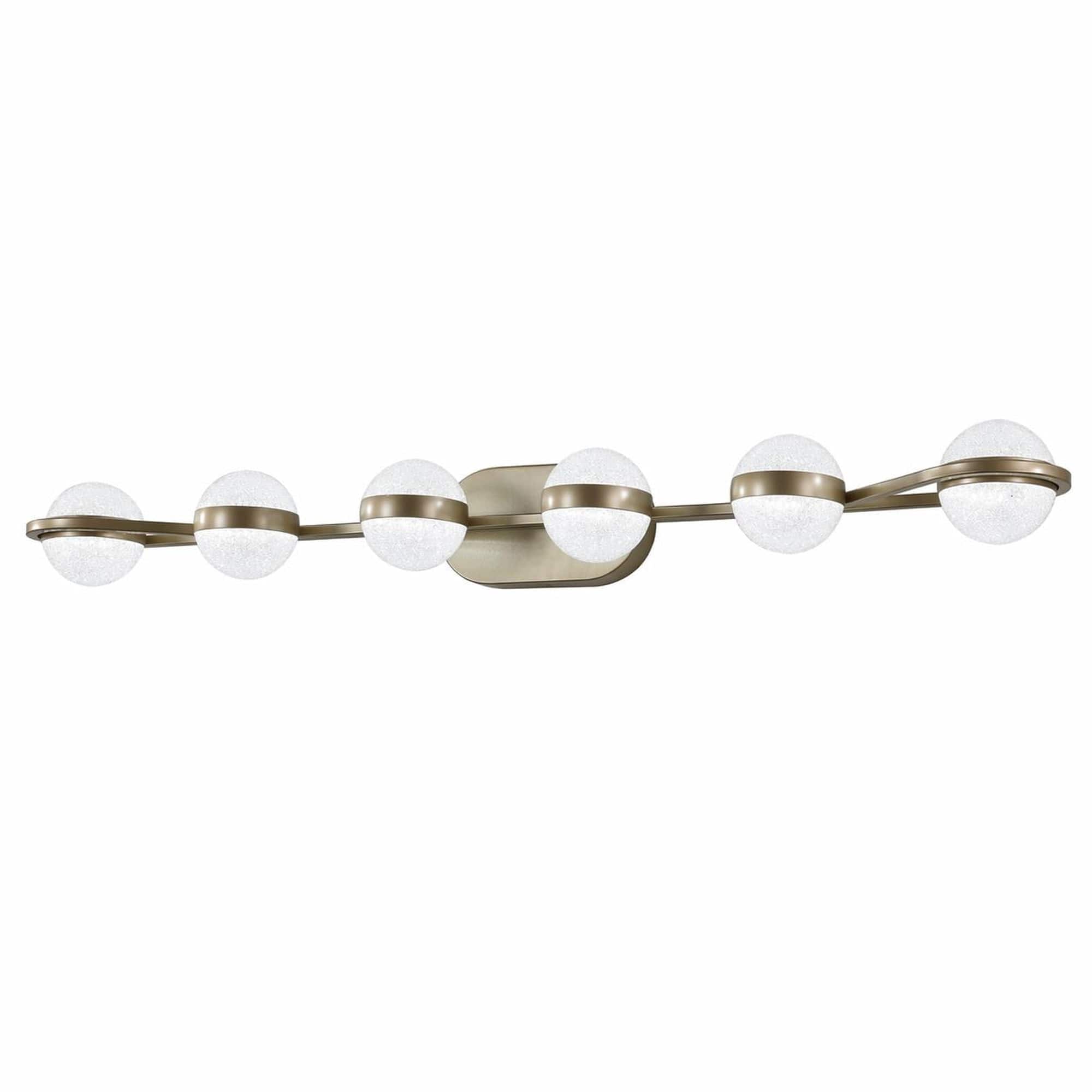 "RYHNUYNE - 43 "" LED Bathroom Vanity Light,6‑Light Wall Mount Vanity Light with Crystal Shades for Bathroom - Gold" price history on PriceWatchPro