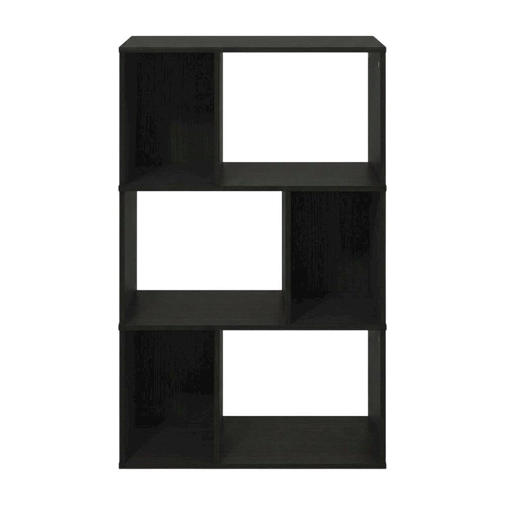Back. FurniFact - Engineered Wood bookcase with simple design for home or office storage - Espresso.