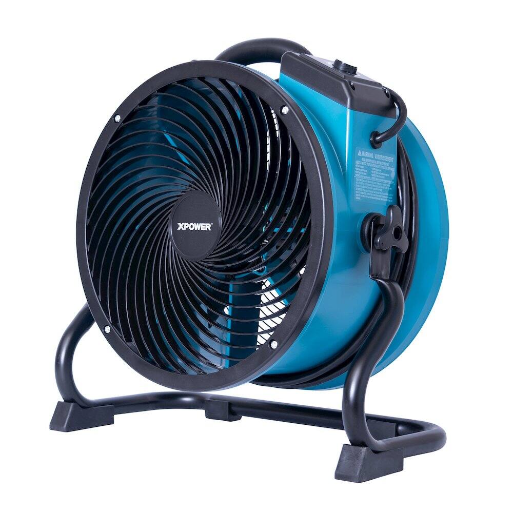 Alt View 10. XPOWER - 1/4 HP 2100 CFM Variable Speed Sealed Motor Ventilation Axial Air Mover - Blue - Blue.