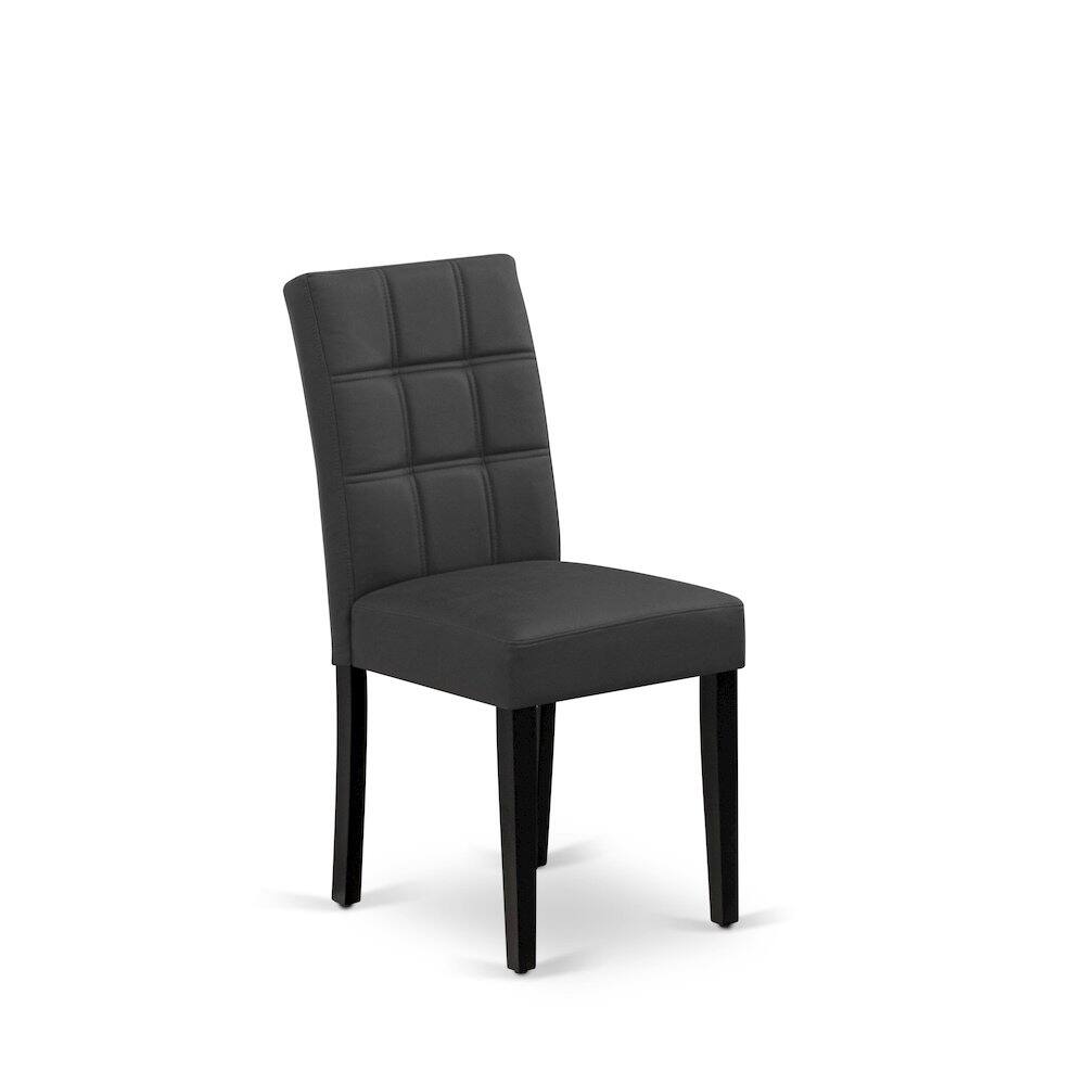Alt View 7. East West Furniture - 5 Piece Kitchen Table Set contain A Dinner Table - Black.