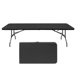 ELEMENT ACE - 8ft Folding Table - Portable Plastic Table for Camping, Picnics, Parties - Black