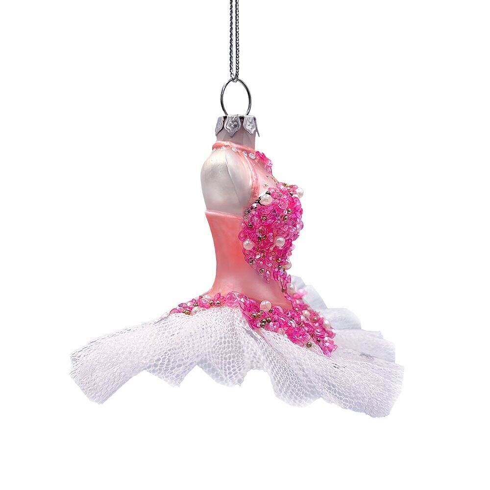 Alt View 1. OrnamentallyYou - Classic Ballerina Dress Handcrafted Glass Ornament Ballet Dancer Gift - Multi-colored.