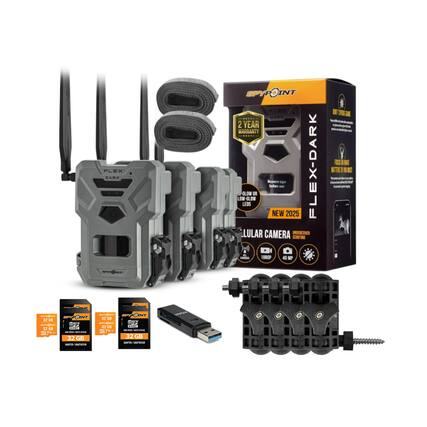 FLEX DARK SPYPOINT FLEX-X DARK
2 YEAR WARRANTY
LOW-GLOW LEDS
NEW 2025
LULAR CAMERA
UNDERCOVER SCOUTING
1080P
40 MP
32 GB
SLOW OR LOW-GLOW
CELLULAR CAMERA
40 MP
1080P
32 GB
32 GB
