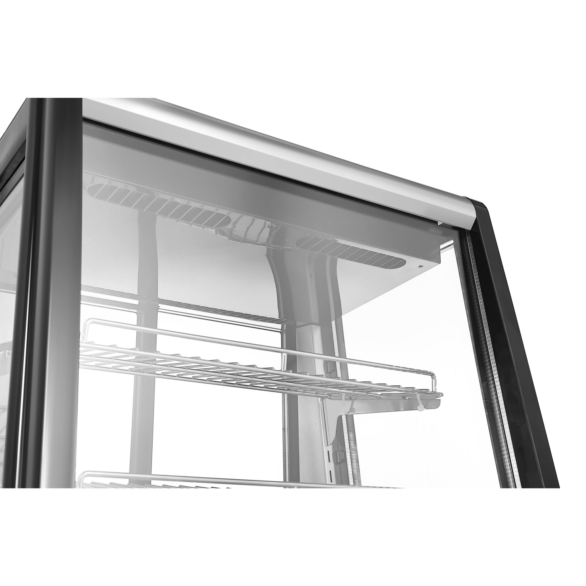 Alt View 8. Koolmore - 24 in. 4 Tier Commercial Countertop Bakery Display Refrigerator (CDC-49-SS) - black.