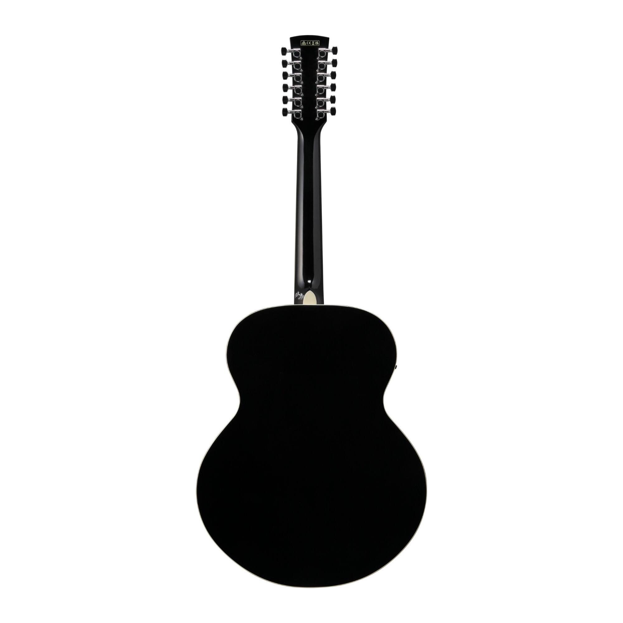 Angle. Ibanez - Ibanez AJ7012M1E Black High Gloss Acoustic Electric Guitar.