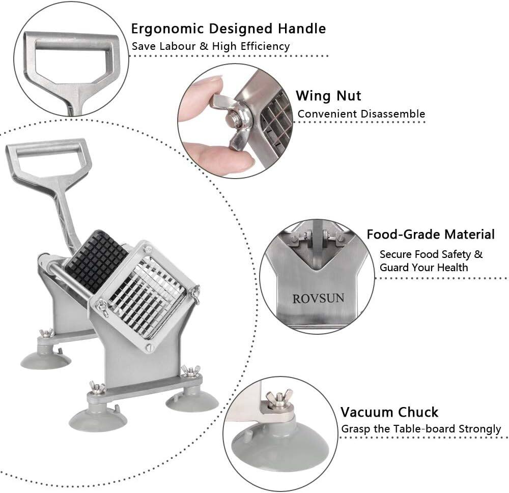 Ergonomic Designed Handle  
Save Labour & High Efficiency  

Wing Nut  
Convenient Disassemble  

Food-Grade Material  
Secure Food Safety & Guard Your Health  

Vacuum Chuck  
Grasp the Table-board Strongly