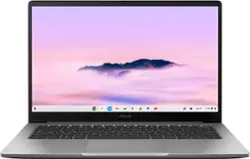 ASUS - CX14 14" FHD Chromebook Plus Laptop with Google AI - Intel Core 3 - 8GB Memory - 128GB eMMC - Misty Grey - Front_Zoom
