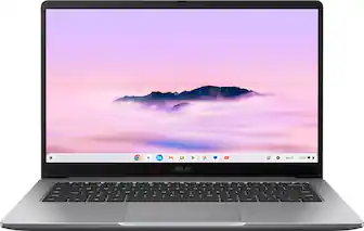 ASUS - CX14 14" FHD Chromebook Plus Laptop with Google AI - Intel Core 3 - 8GB Memory - 128GB eMMC - Misty Grey