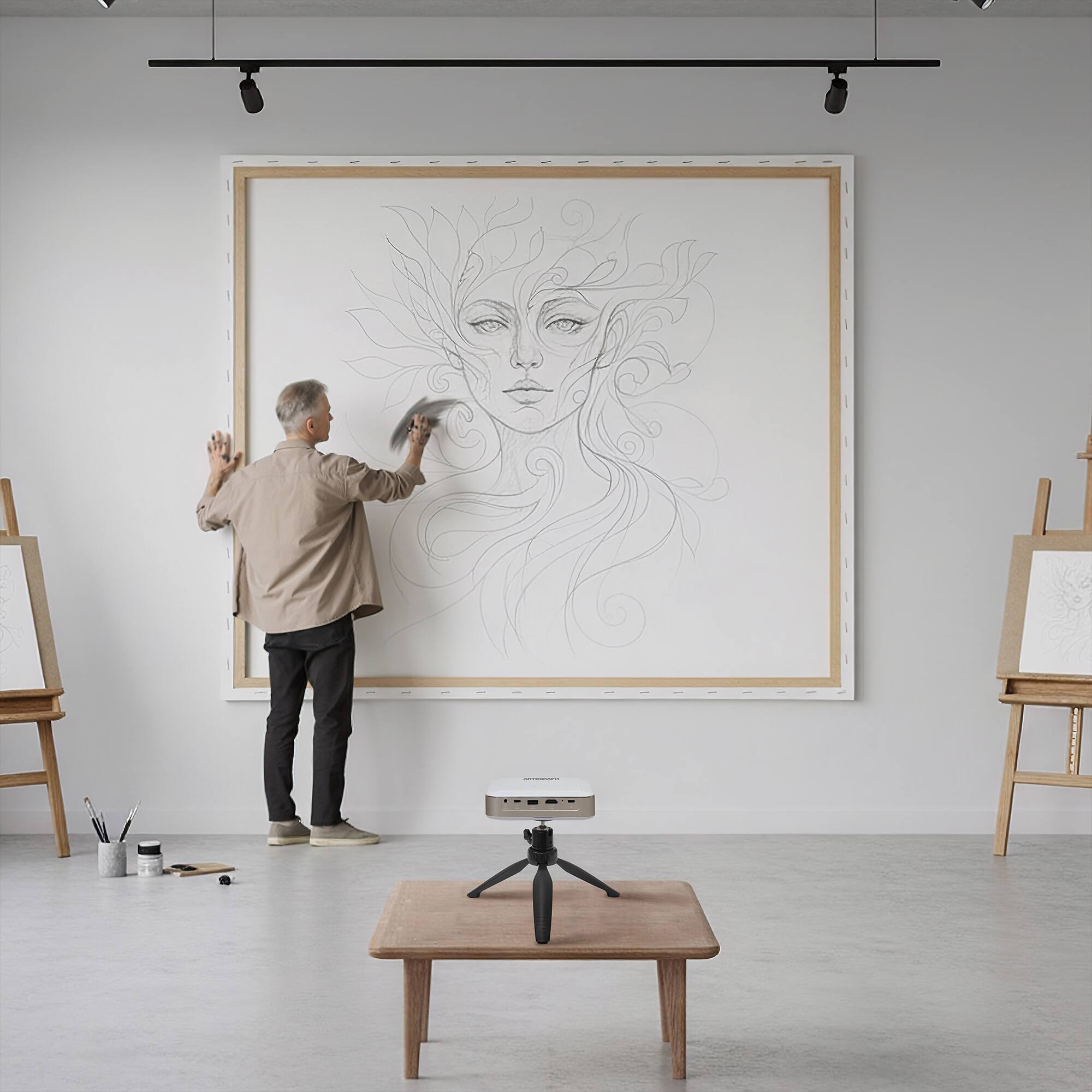 Alt View 8. Artograph - Artograph Inspire 2000 Digital Art Projector, Full HD 1080P, Built-In Art Grids - White.