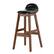 Alt View 6. Costway - Set of 2 Upholstered PU Leather Barstools 27.5" Wooden Dining Chairs - Black + Brown.