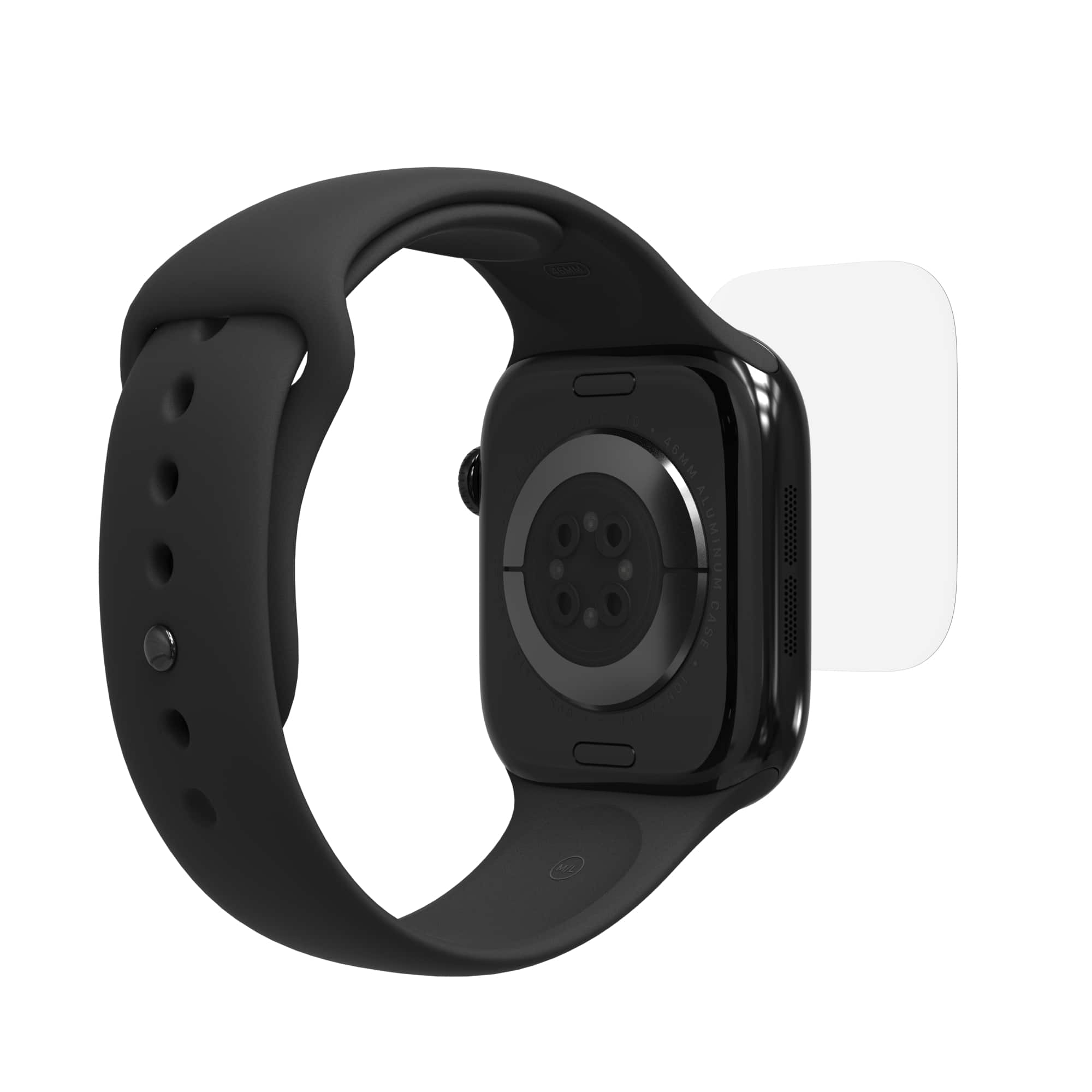 The watch is black and silver in color. It has a black band and a silver face. The watch is designed to be worn on the wrist.