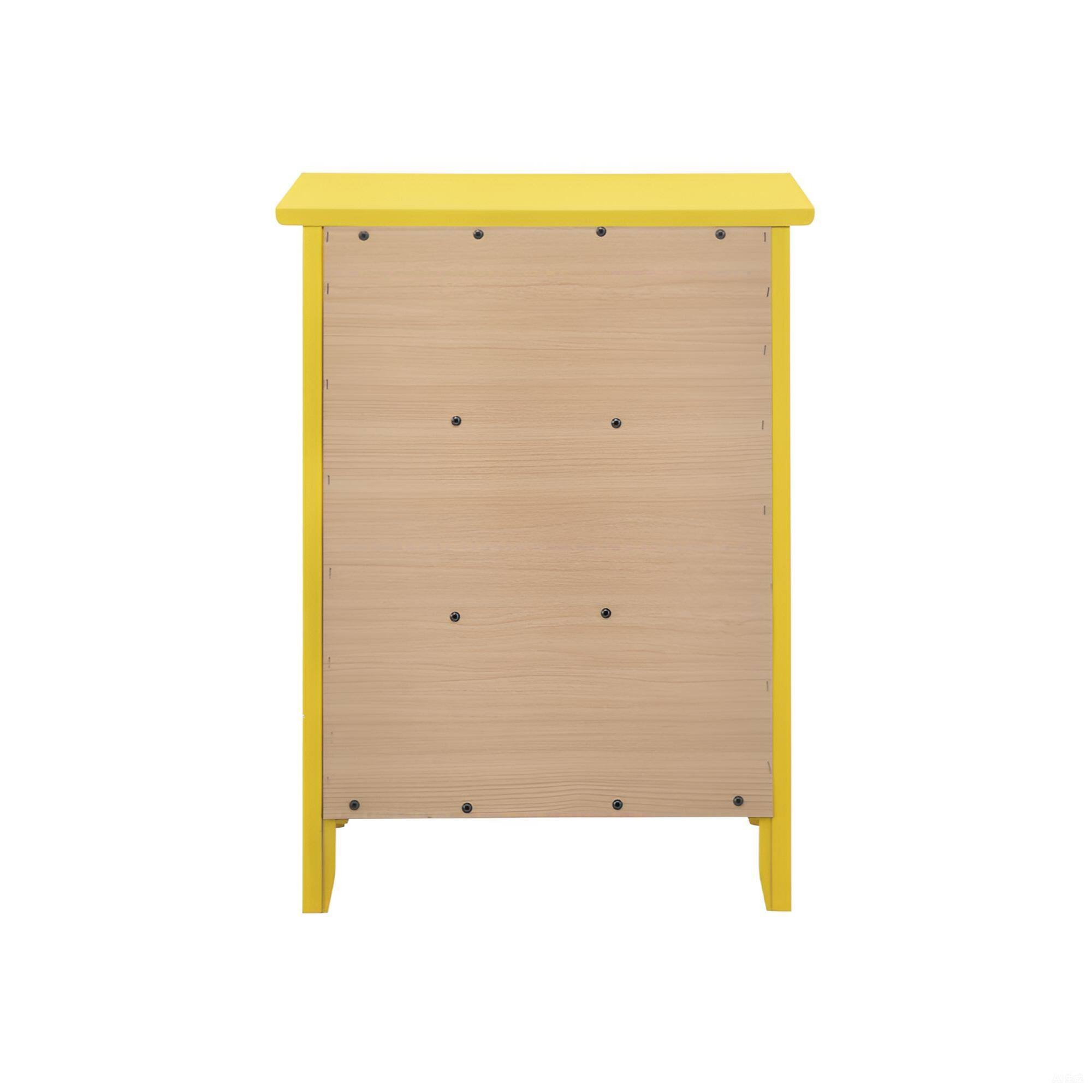 Back. Tiramisubest - Modern Yellow Nightstand for Bedroom - Yellow.