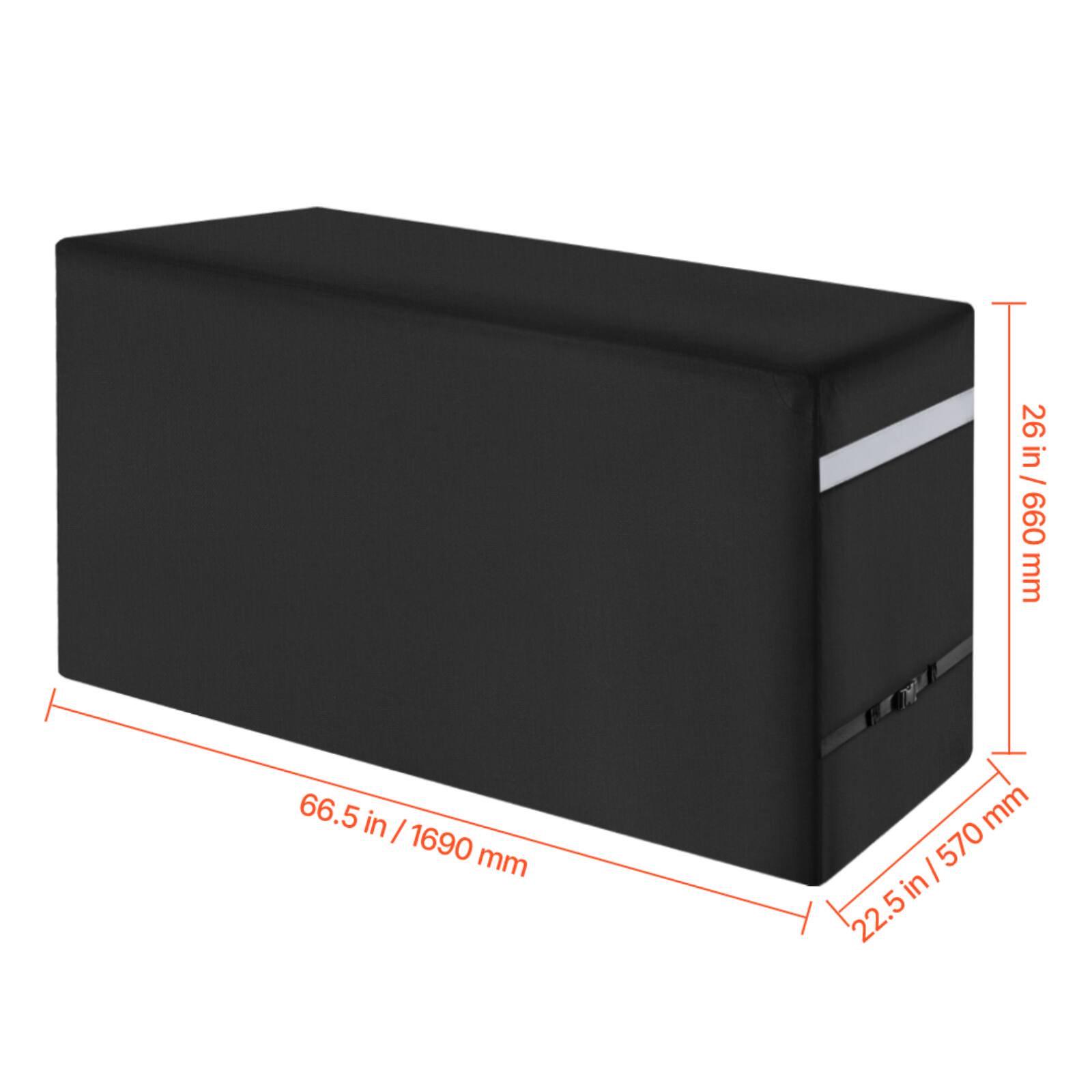 26 in / 660 mm  
66.5 in / 1690 mm  
22.5 in / 570 mm