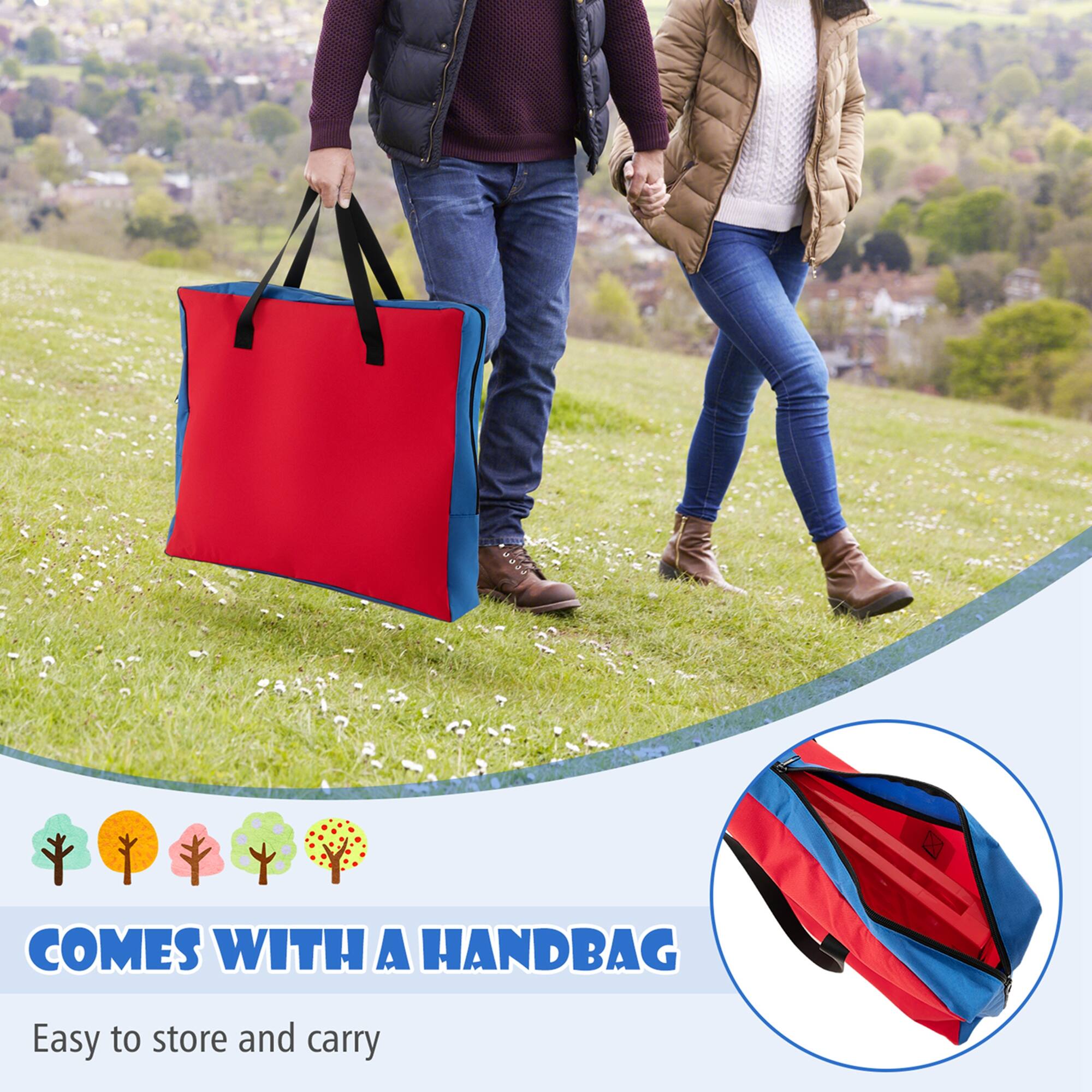 COMES WITH A HANDBAG  
Easy to store and carry