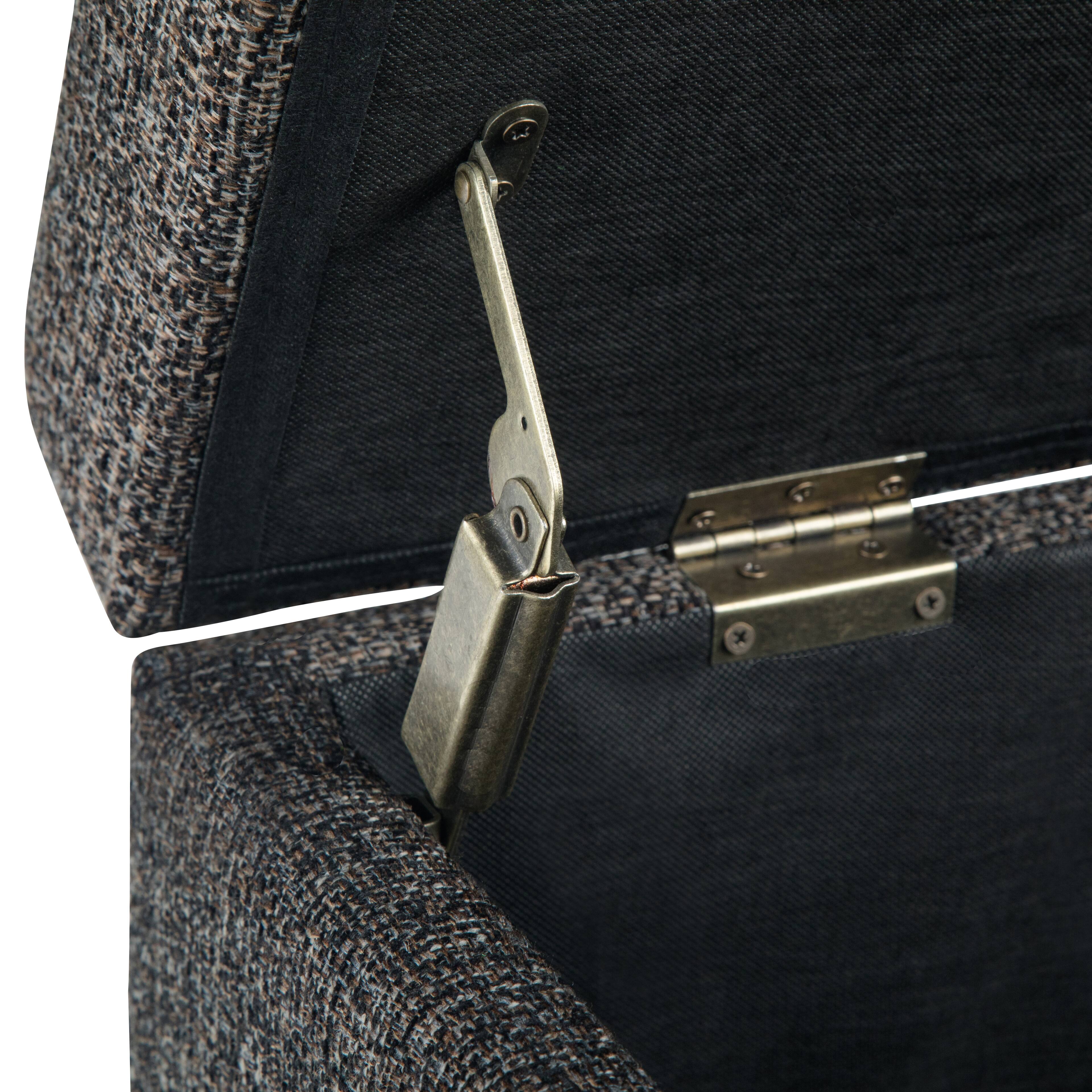 Alt View 14. Simpli Home - Avalon 48 inch Wide Contemporary Rectangle Storage Ottoman Bench - Dark Gray.