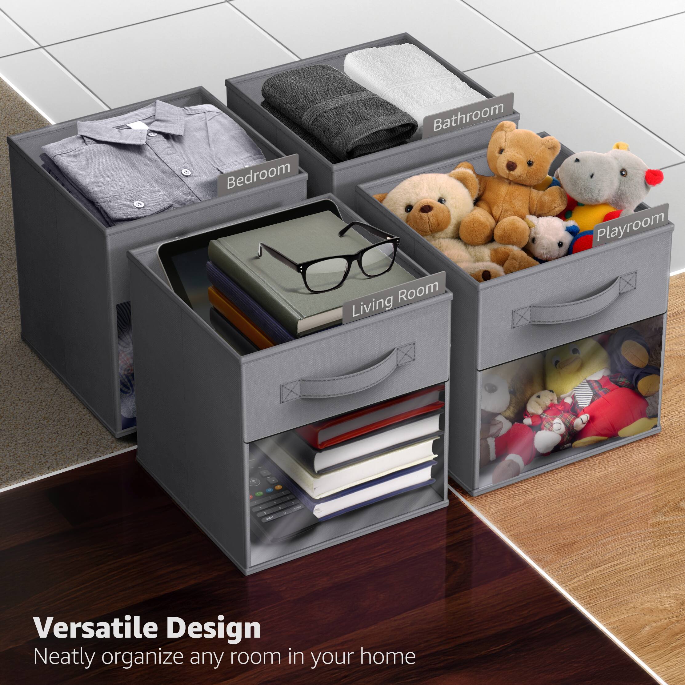 Bedroom  
Bathroom  
Playroom  
Living Room  

Versatile Design  
Neatly organize any room in your home