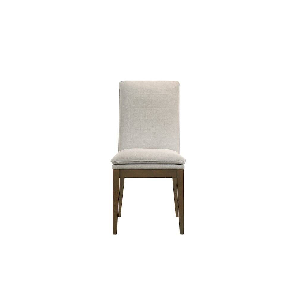 Alt View 2. New Classic Furniture - Maggie Dining Chair W/Natural Cushion-Walnut, Set of 2 - Brown.