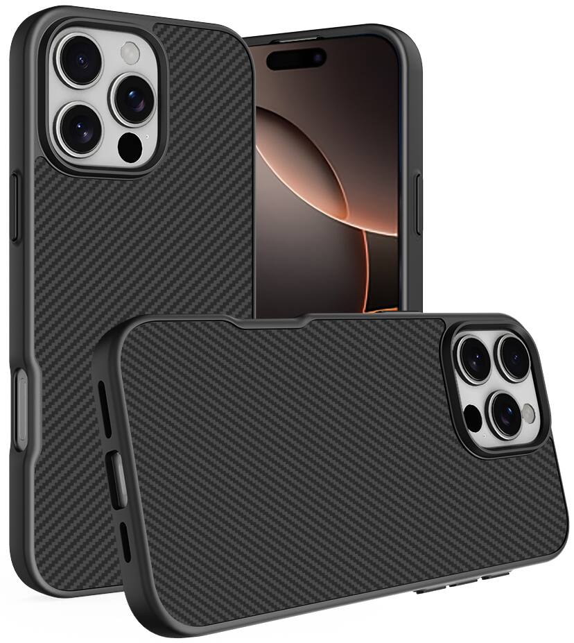 Alt View 2. Nakedcellphone - Case for iPhone 16 Pro Phone - Compatible with MagSafe - Carbon Fiber.