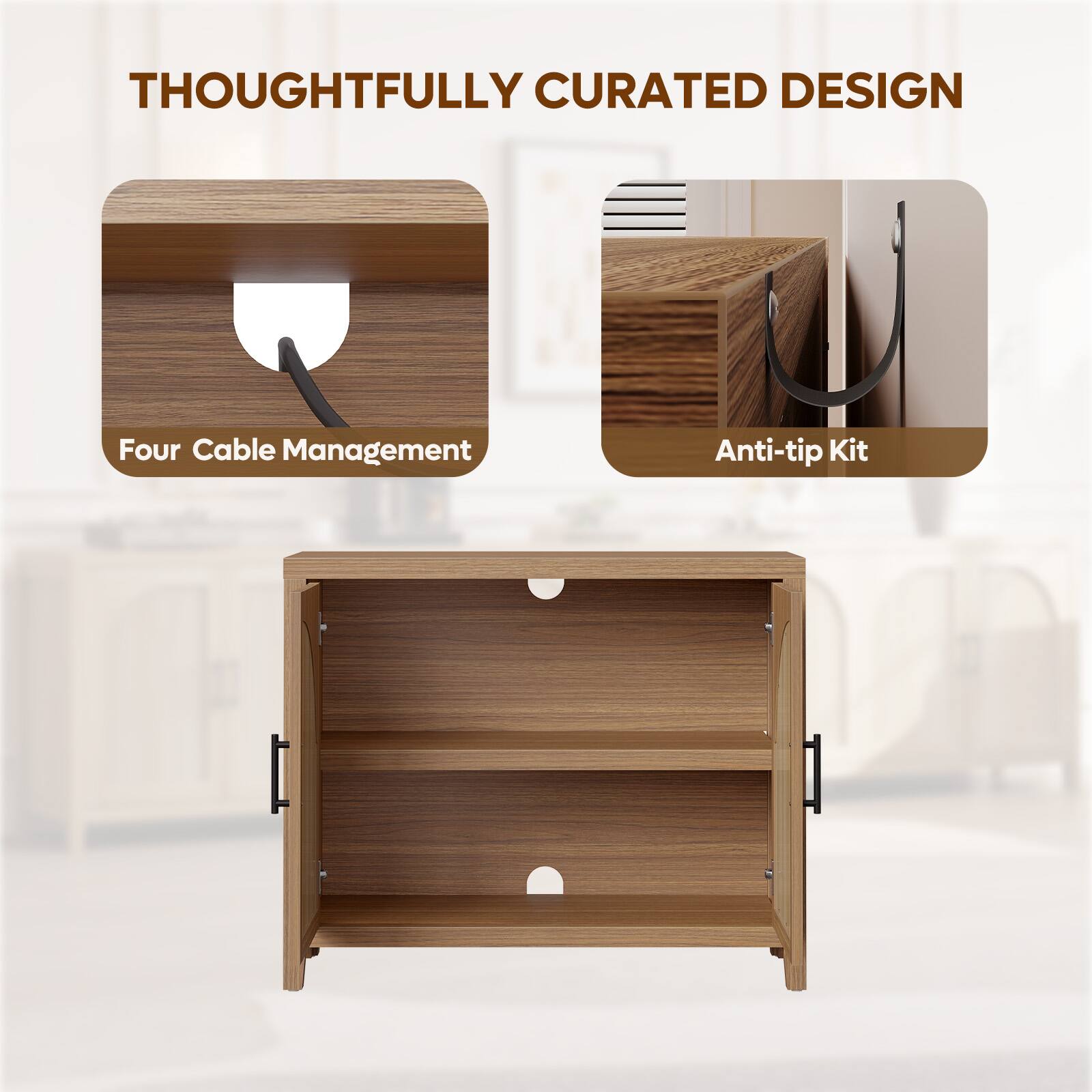 THOUGHTFULLY CURATED DESIGN

Four Cable Management

Anti-tip Kit
