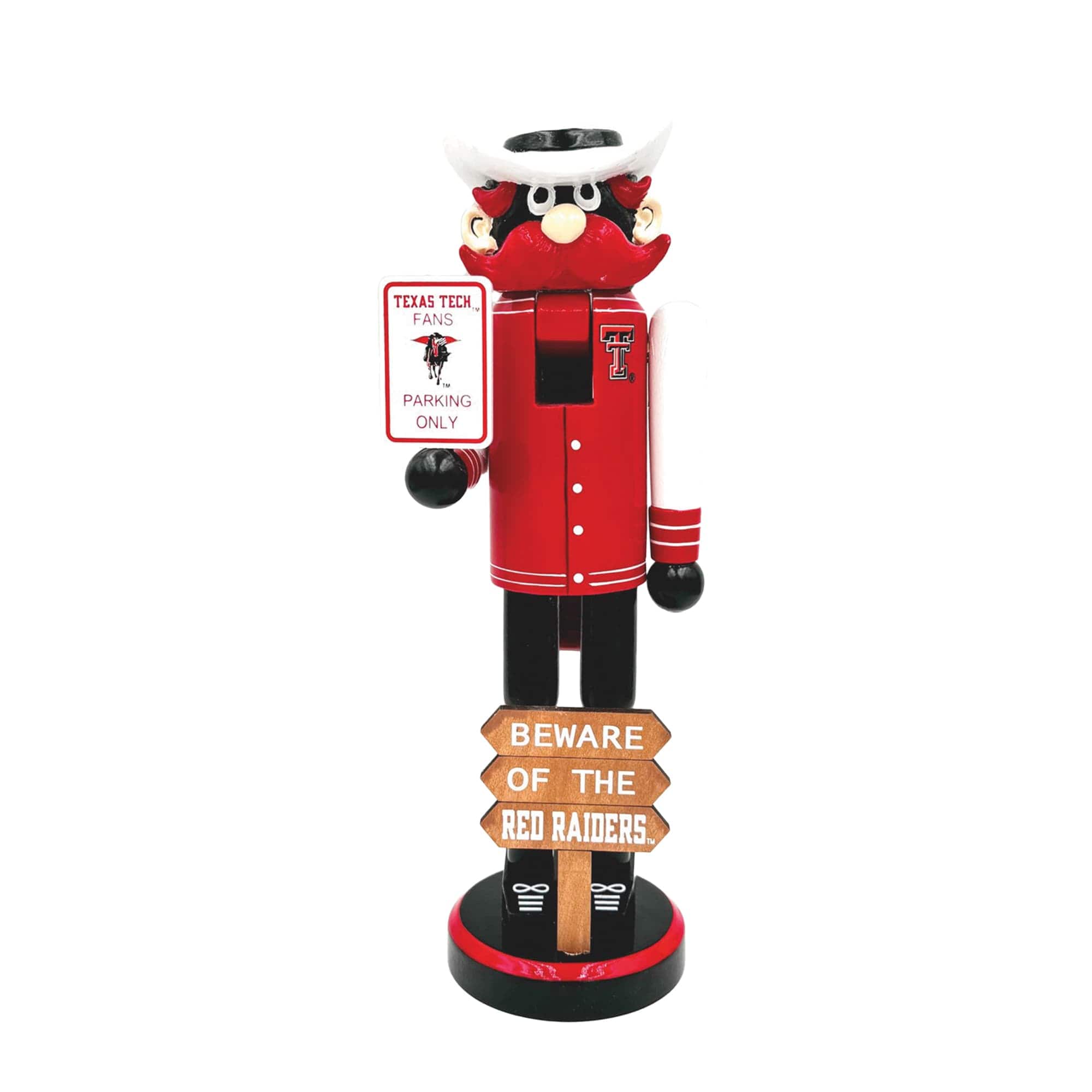 Santa's Workshop - Texas Tech Raiders 12" Beware Nutcracker - Red