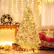 Alt View 11. Costway - 7 FT Pre-Lit Christmas Tree 3-Minute Quick Shape Flocked Decor with 450 LED Lights - Green/White.